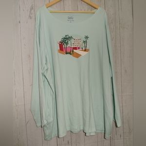 Croft and Barrow Classic Christmas Long sleeve Tee sz 4X NWT